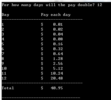 Write a program C++ that calculates how much a person would earn
