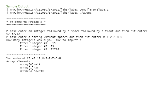 via pointers Strings Relationship of pointers to arrays Description For the prelab