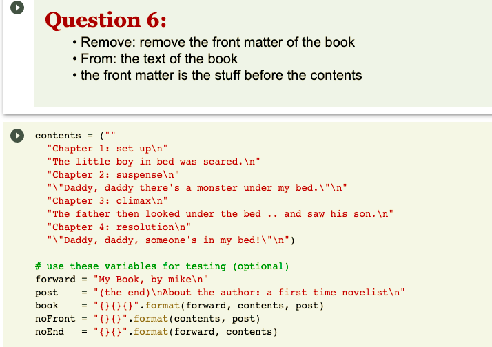 following horror book: My Book, by mike Chapter 1: set up The