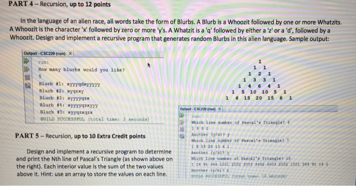  By using IDE PART 4-Recursion, up to 12 points In the