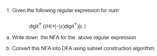 I need help with a Compiler Design question listed below. If you