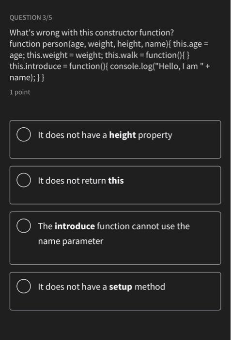 function position () \{ 2 this. x=x 3 this y=yi 4} QUESTION
