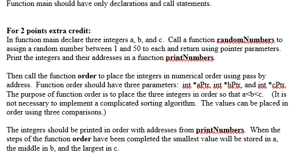 and scanf C Programming Assignment 11 Pointers Due Friday, April 27, 2018