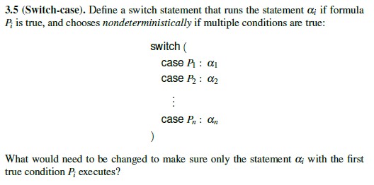  3.5(Switch-case). Define a switch statement that runs the statement i if