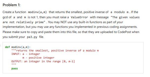  PLEASE WRITE IN PYTHON USING JUPYTER NOTEBOOK Problem 1: Create a
