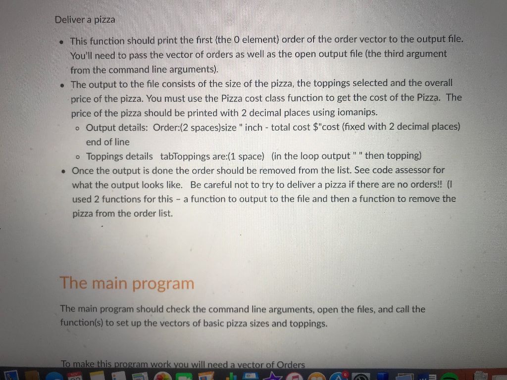 that can happen in this ordering program. A pizza can be: Ordered,