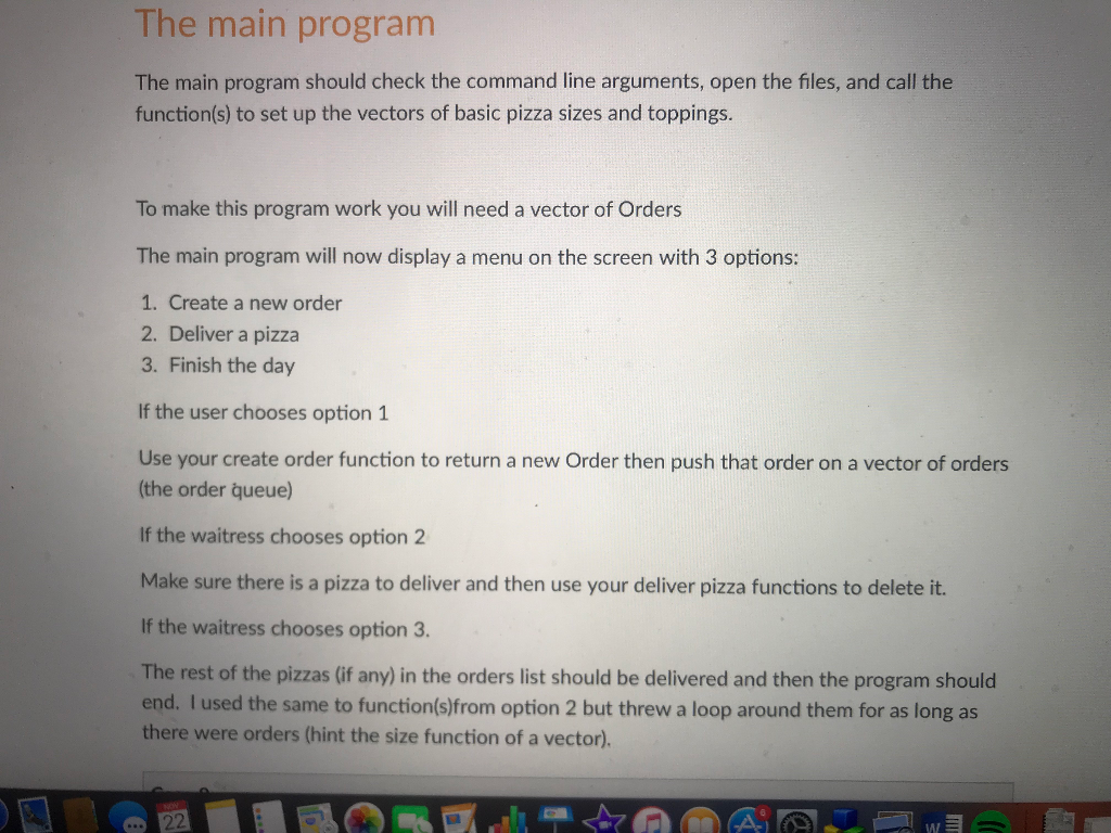 Delivered, Finish (the day that is all remaining orders are delivered). This