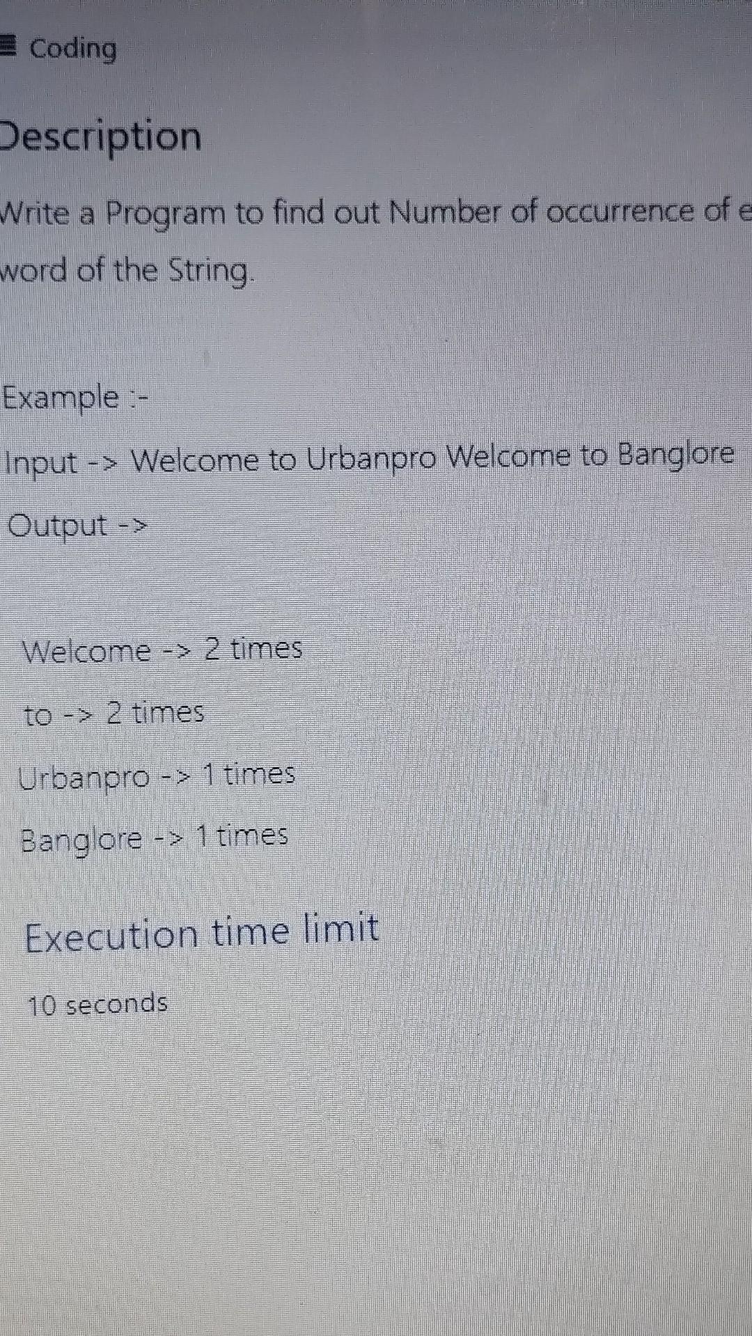  Java program Jescription Nrite a Program to find out Number of