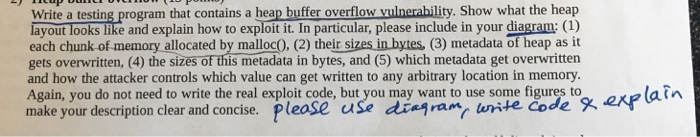  Write a testing program that contains a heap buffer overflow vulnerability.