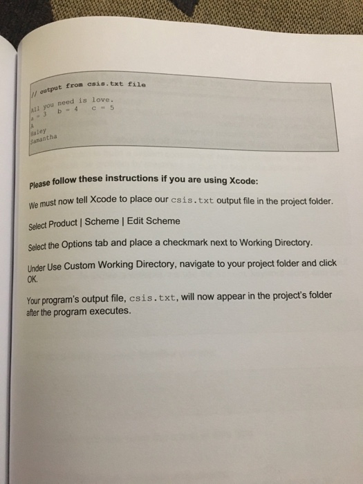 appears on the sc file, often output generated from your programs cannot