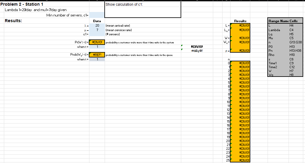 stations, each of which is an M/M/c system. The service rate of
