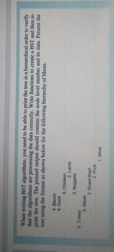  When writing BST algorithms, you need to be able to print