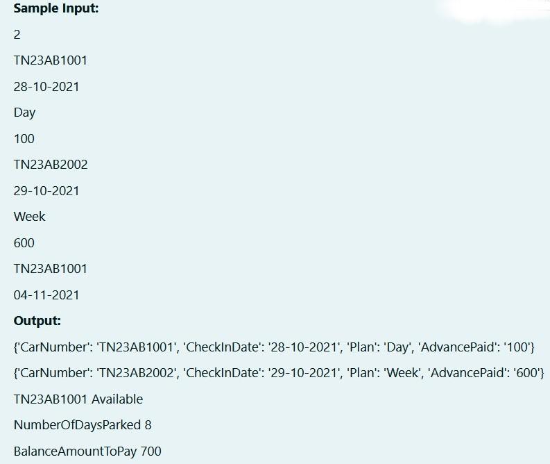 customers based on the following fare details. Day basis 100/day, weekly plan