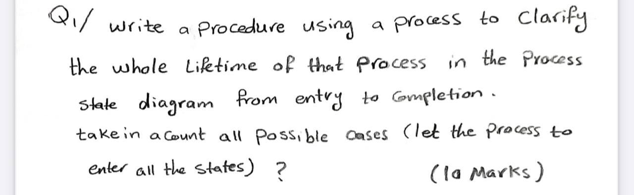  Qi/ write a procedure using a process to clarify the whole