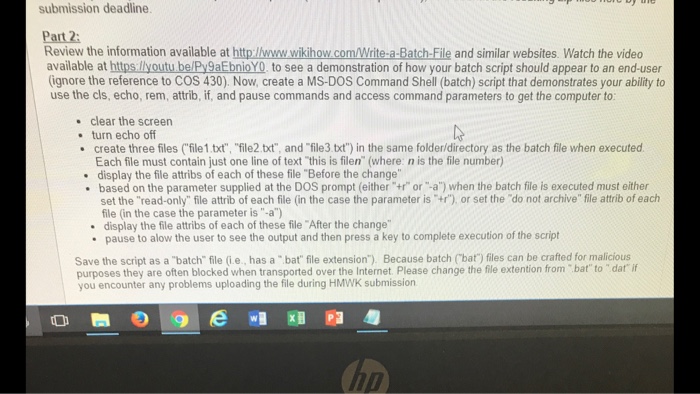 DOS command using Notepad I need help with part 2 of