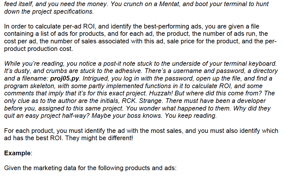 on lists-you can use them. Added requirement #5 that your program must
