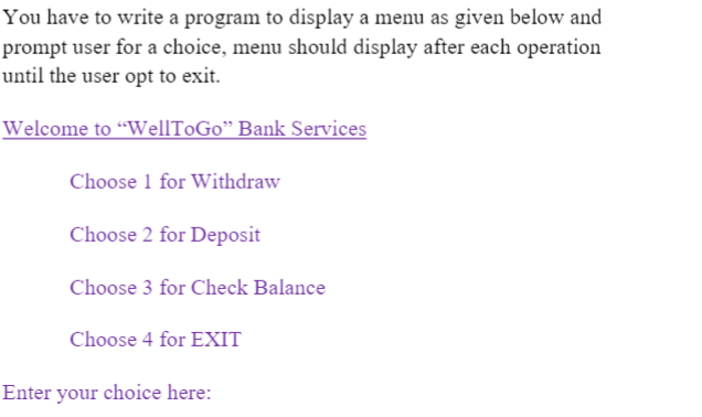  Please write the program in java You have to write a
