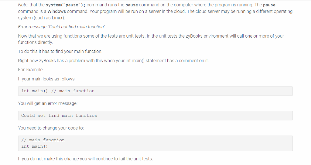 of zero for part Make sure you exactly match any function signatures