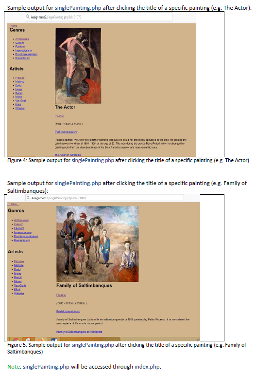 contain information on paintings and artists. Each of the text files contains