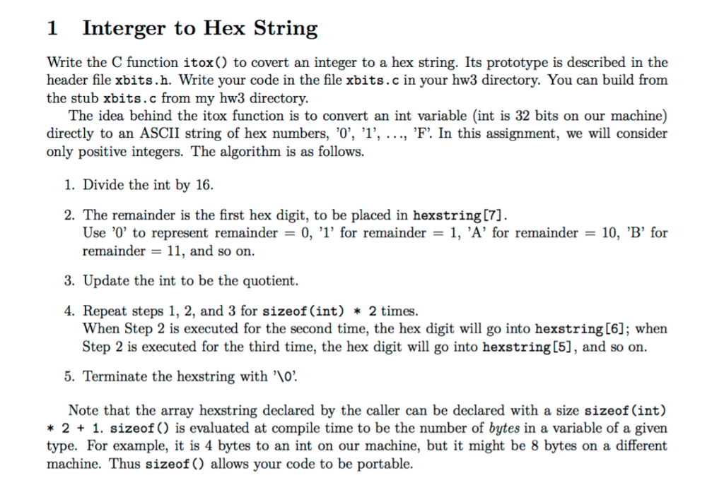 [C language] Integer to Hex String and Hex String to Integer(Follow the