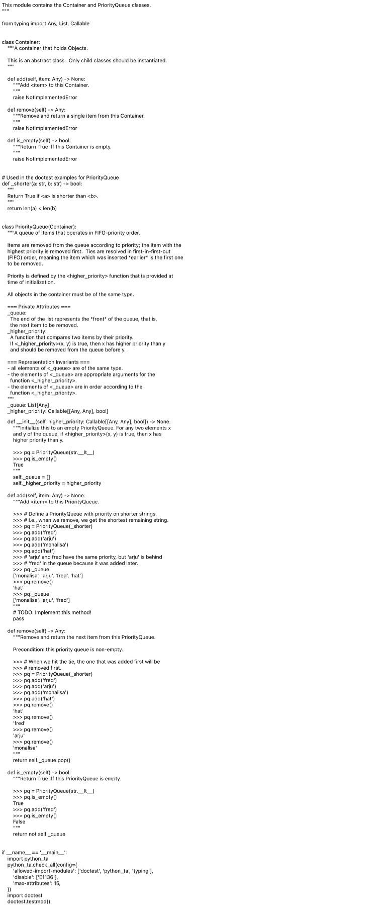 . understanding inheritance In the greedy scheduling algorithm, you will need to