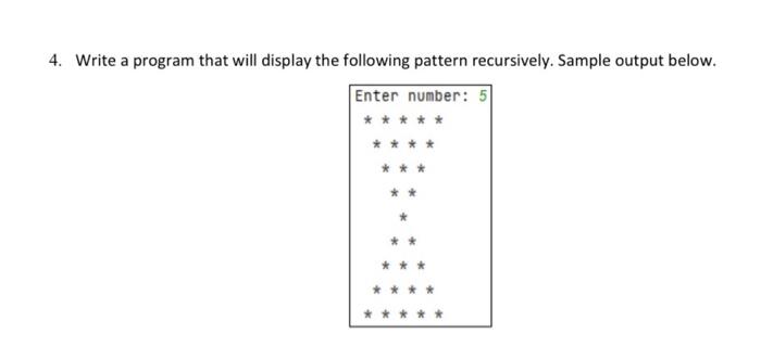 python progrm (( using recursive )) 4. Write a program that will
