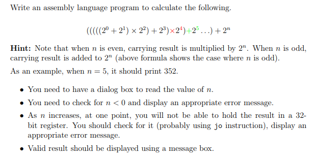 write it in 8086 Assembly language Write an assembly language program