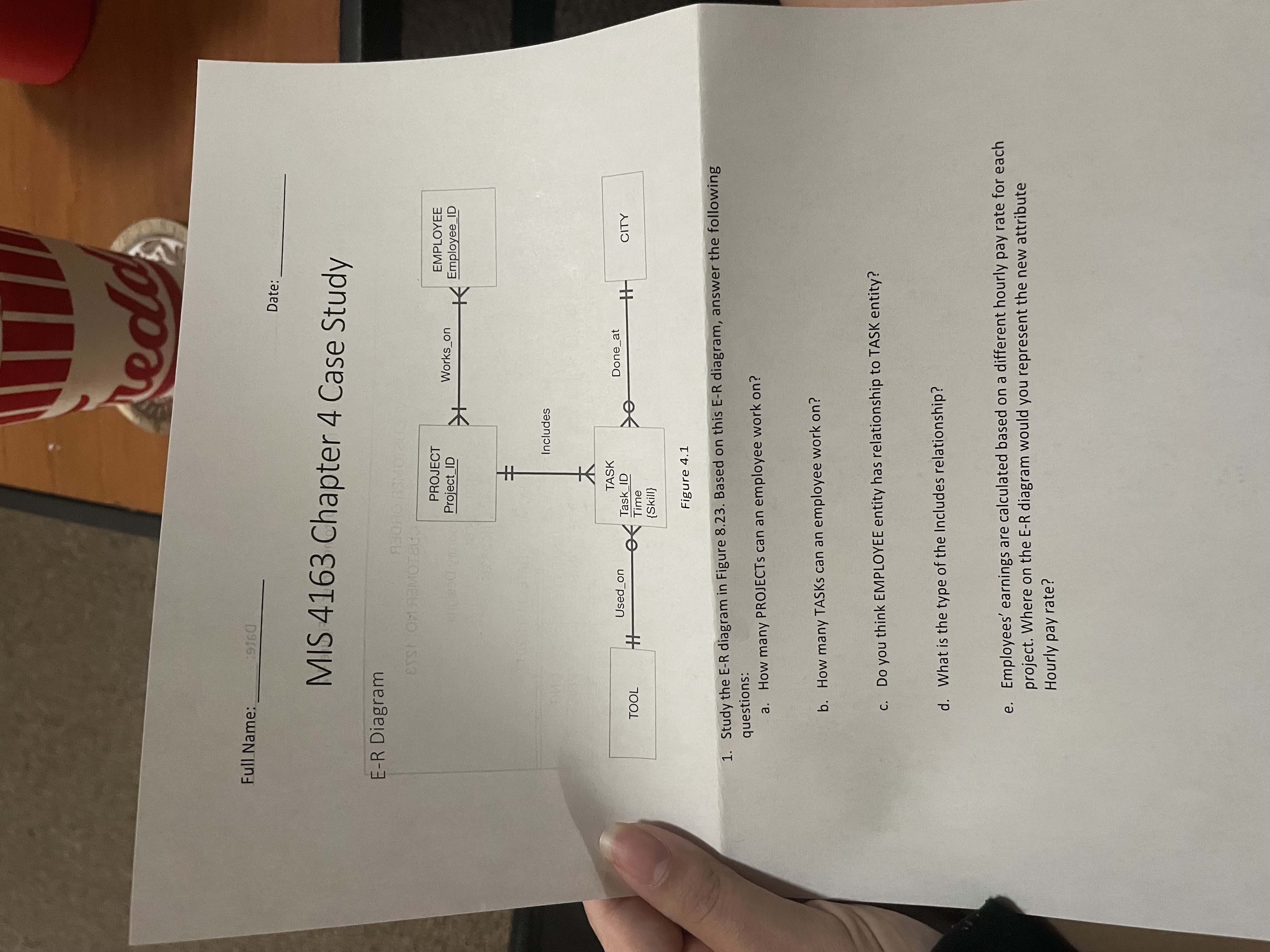  Full Name: (609) Date: MIS 4163 Chapter 4 Case Study Study