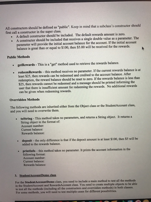 is the StudentAccount class that will be used to represent a student