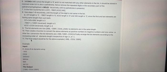 of positive and negative numbers of size 'N'. The maximum length of