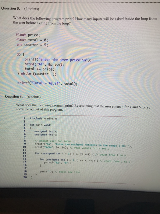 #include 2 3 int main( void) unsigned int x- 1: unsigned int
