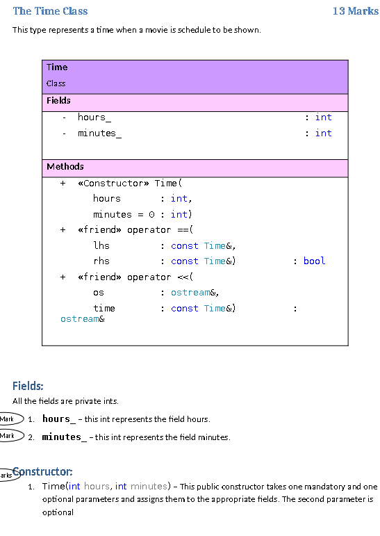 classes, a struct and two enume. This assignment attempts to simulate a