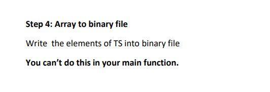 A RANDOM ARRAY TS MUST BE WRITTEN TO .bin file with and