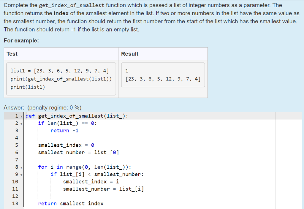 function which is passed a list of strings as a parameter. The
