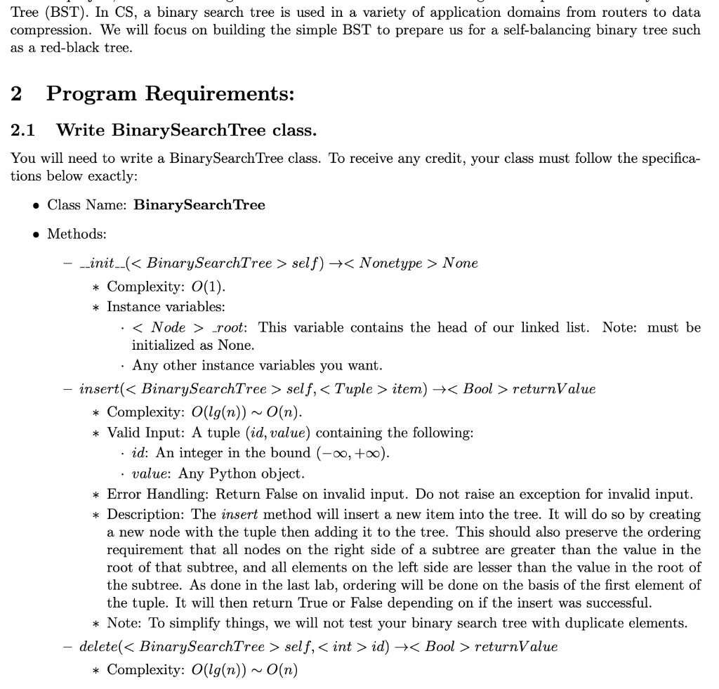  Here's the Starter Code: Tree (BST). In CS, a binary search