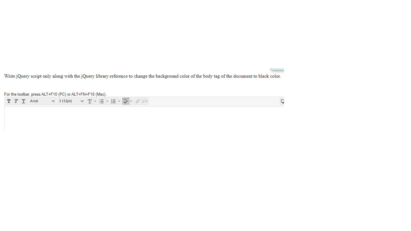  Write jQuery script only along with the jQuery library reference to