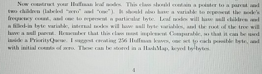 require some bit-level operations, creating a Comparable binary tree class that will