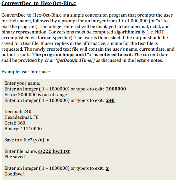  C programming ConvertDec to Hex-Oct-Bin.c ConvertDec_to_Hex-Oct-Bin.c is a simple conversion program