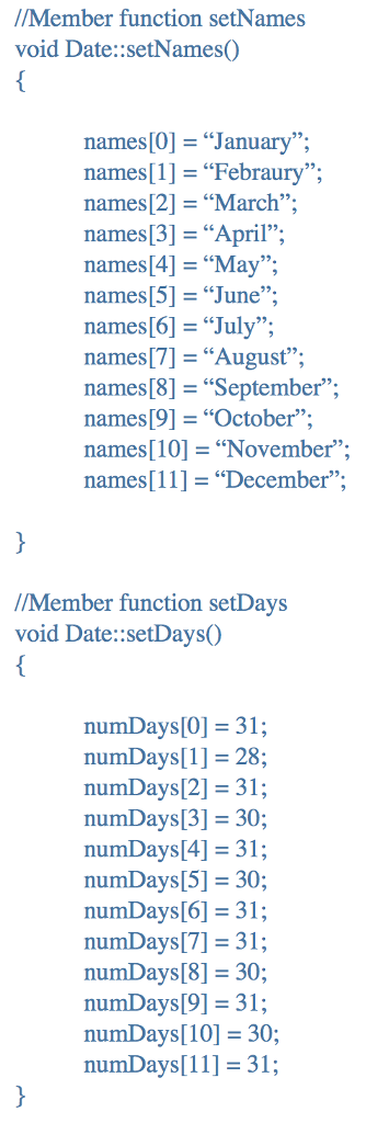 object's day member >cin's stream extraction operator that prompts the user for