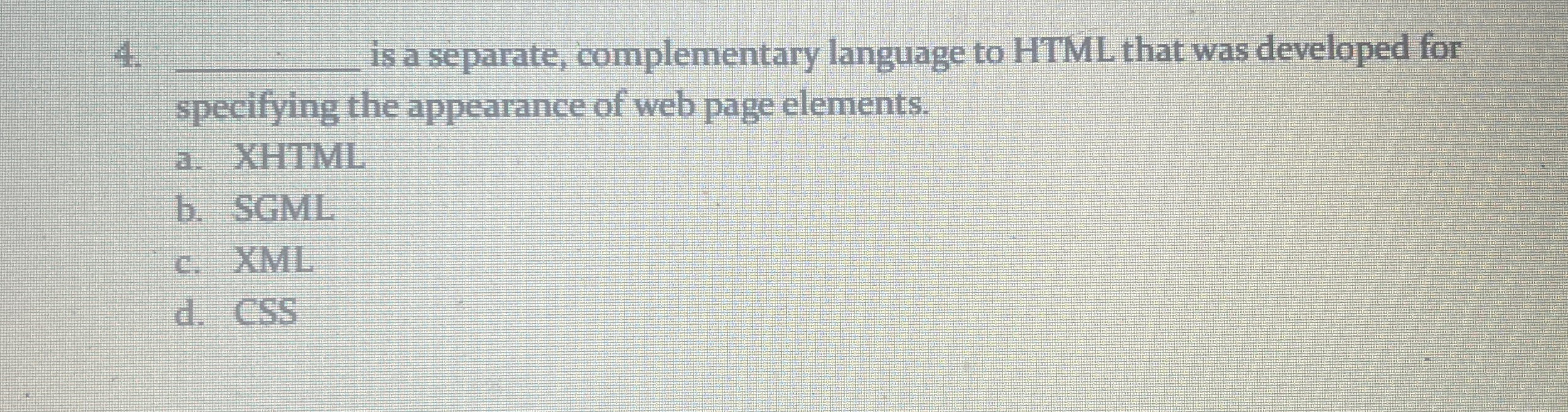  is a separate, complementary language to HTML that was developed for