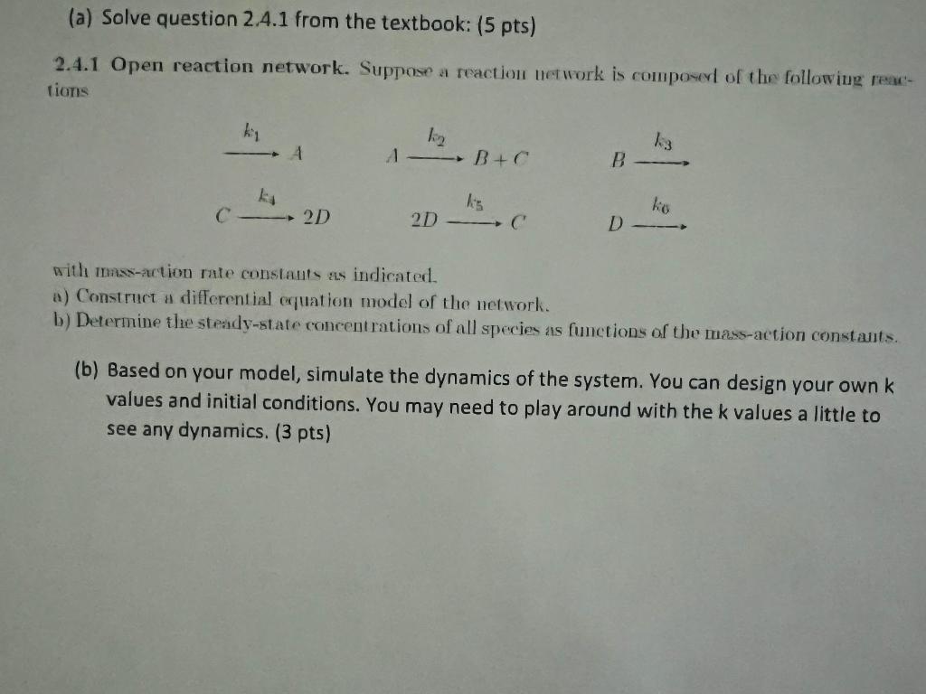  Can you do part b? (a) Solve question 2.4 .1 from