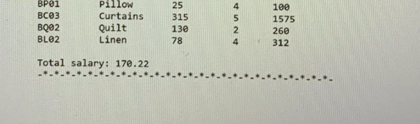 the public member functions set(), print(ofstream\&), getName(), getCode0, getPrice 0 , getQuentity0,