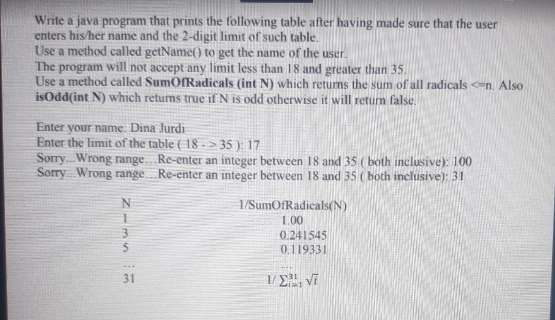 write in java using netbeans help please im in hurry Write