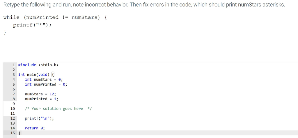 Please write the code in C programming and commentary Retype the following