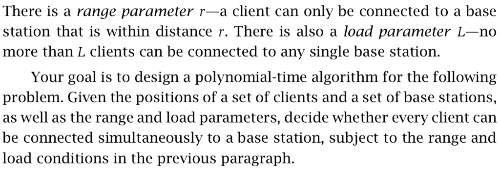 computing clients in a certain town who each need to be connected