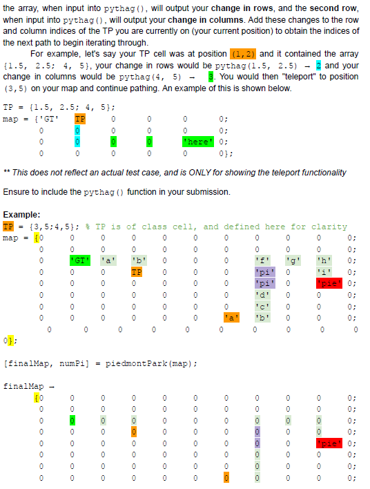 of the area around piedmont park Outputs: 1. (cell) MxN modified map