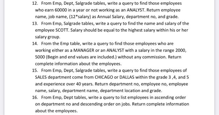  Database subject Solve this pleasy by using Orcal SQL This is