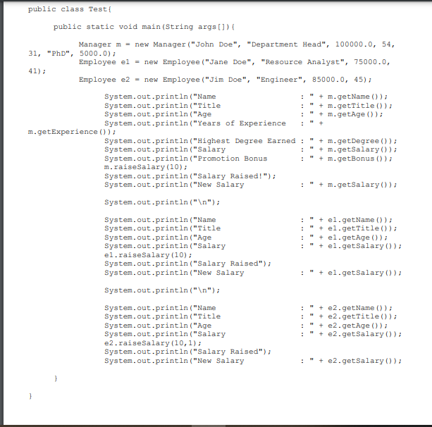 class and the Manager class? What concept does this demonstrate? (10 points)