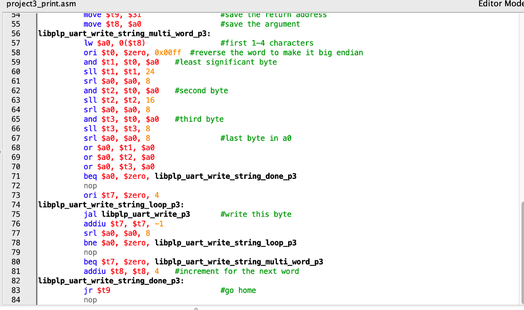 the UART, checks if this string is a palindrome, and then uses