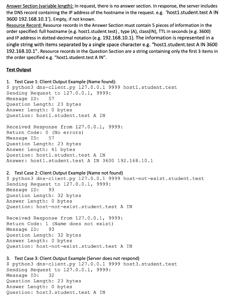 and server. The server will be responsible for the domain "student.test". The